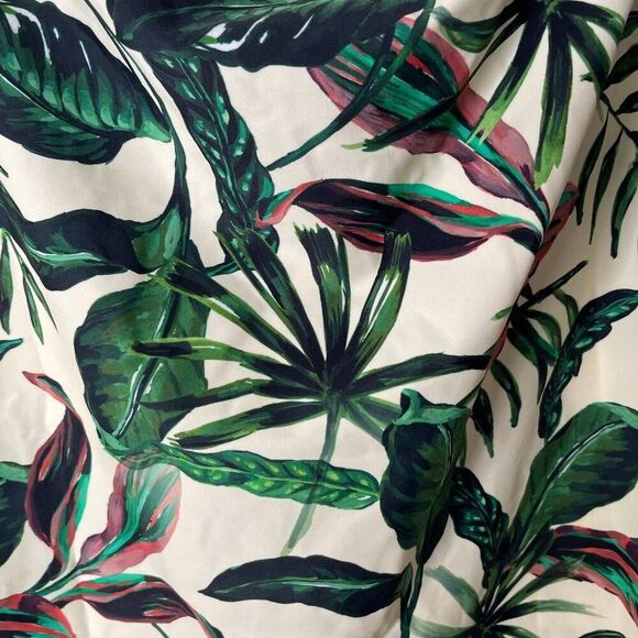 Andie Waikiki Swim Cover Up Dress Small Palm Green Leaf Tropical Print Resort - Picture 5 of 7